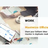 YODOIT portable monitor on a desk in the morning light